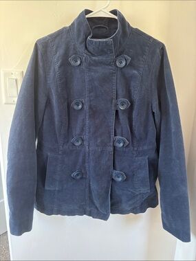 Women’s Navy Double-Breasted Jacket